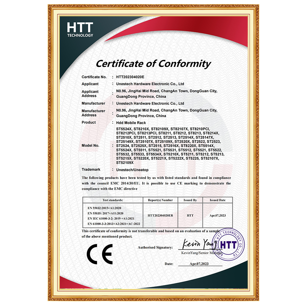 2.5" CE Certificate
