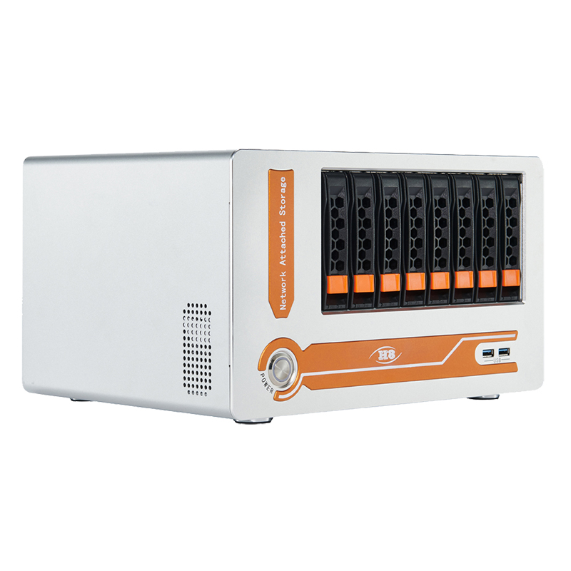 8Bay Server Chassis 2.5 or 3.5 SATA Hot-swap ITX NAS Storage Server Case