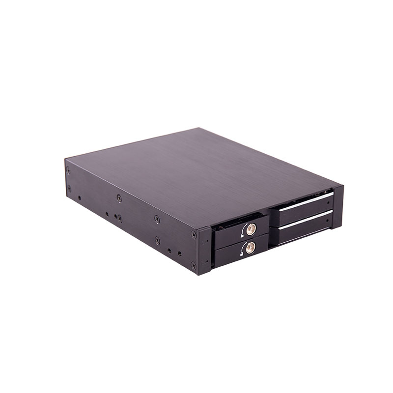 Unestech Tray-less 2 Bay 2.5" SATA Hot Swap SSD HDD Mobile Rack Enclosure for 3.5" Bay