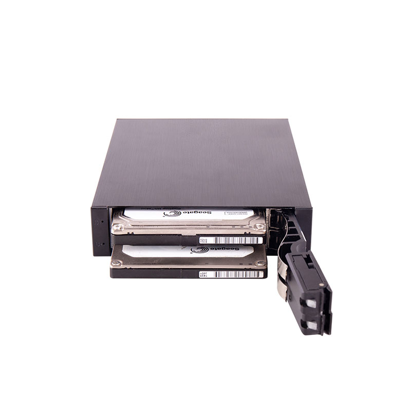 Unestech Tray-less 2 Bay 2.5" SATA Hot Swap SSD HDD Mobile Rack Enclosure for 3.5" Bay