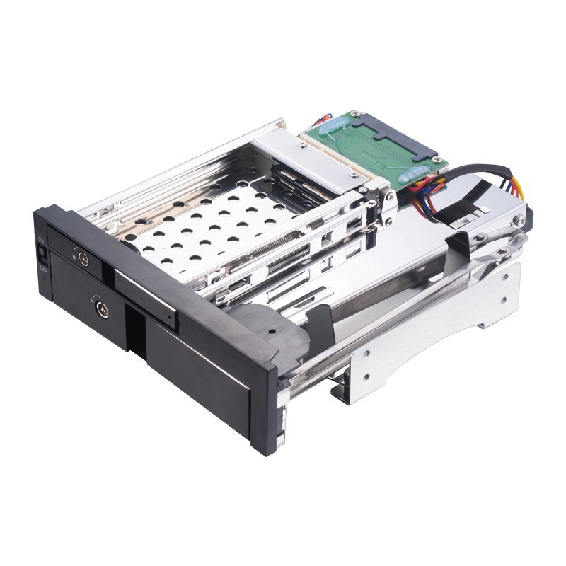 Unestech Tray-less 2.5+3.5" SATA Hot Swap Dual Bay SSD Hdd Mobile Rack