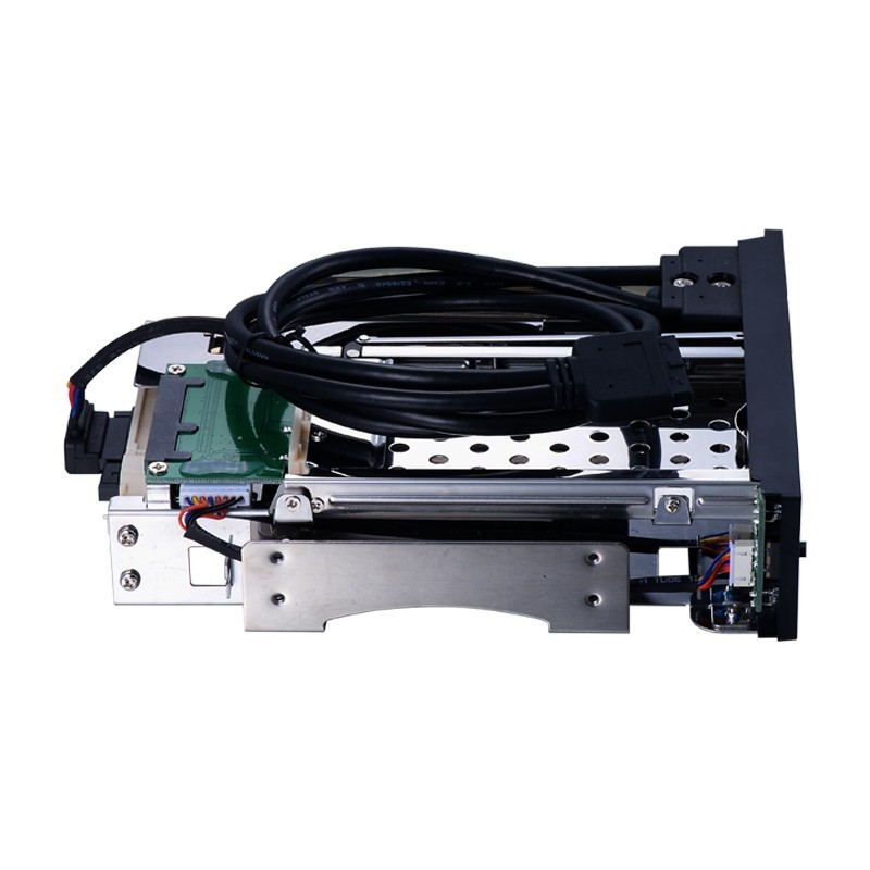 Unestech Tray-less 2.5+3.5Inch SATA Aluminum Hot Swap SSD Hdd Mobile Rack for 5.25" Bay