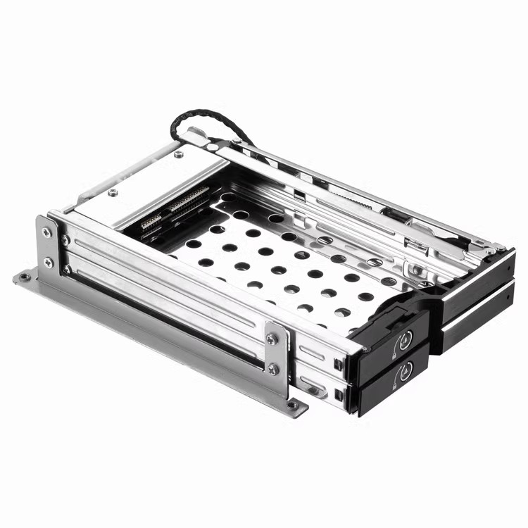 Unestech Hot Swap 2-Bay 2.5" Adapter Tool-free SATA SSD Hdd Mobile Rack 