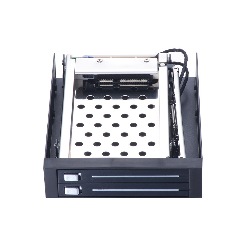 Unestech Tray-less 2 Bay 2.5" SATA Hot Swap SSD Hdd Mobile Rack for 3.5" Bay