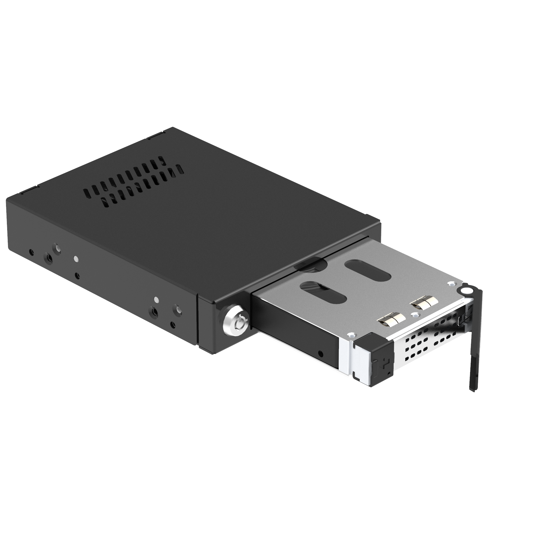 Unestech 单盘位2.5寸SATA SAS热插拔硬盘抽取盒 适用于3.5寸软驱位空间
