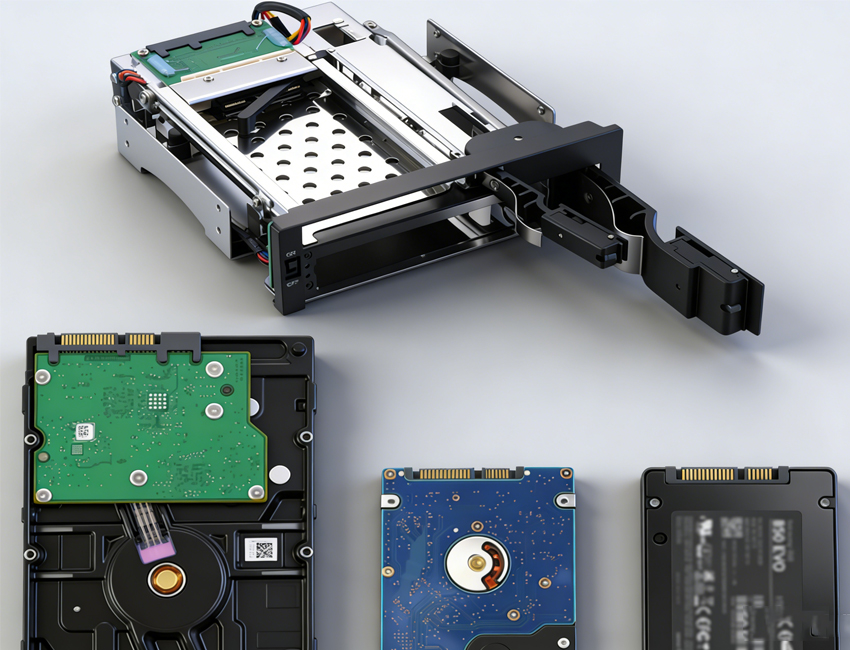 2.5+3.5英寸硬盘抽取盒