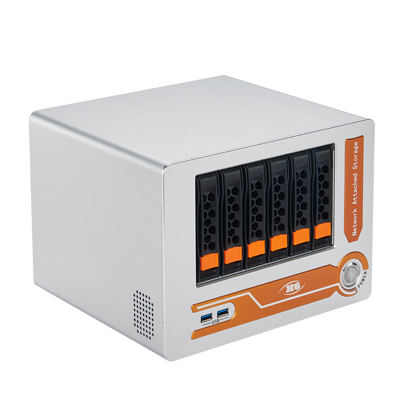 Настольный компьютер Серверный корпус ITX NAS с 6 отсеками для NAS с возможностью горячей замены