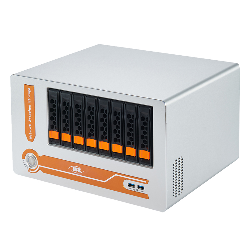Khung máy chủ 8Bay 2.5 hoặc 3.5 SATA Vỏ máy chủ lưu trữ ITX NAS trao đổi nóng
