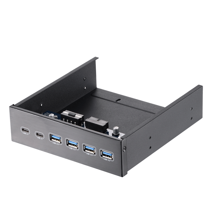 Unestech 5.25寸机箱光驱位前置面板USB扩展支架Type-C接口 - 东莞市高联五金电子有限公司