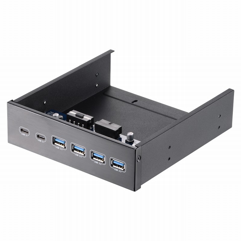 Unestech 5.25" 드라이브 베이 확장 드라이브 랙(USB 포트 포함)