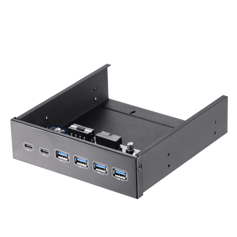 5.25寸机箱光驱位前置面板USB扩展支架Type-C接口