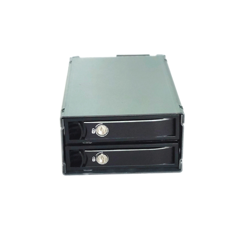 Unestech 2盘位2.5寸可抽取式托盘SATA热插拔SSD硬盘盒