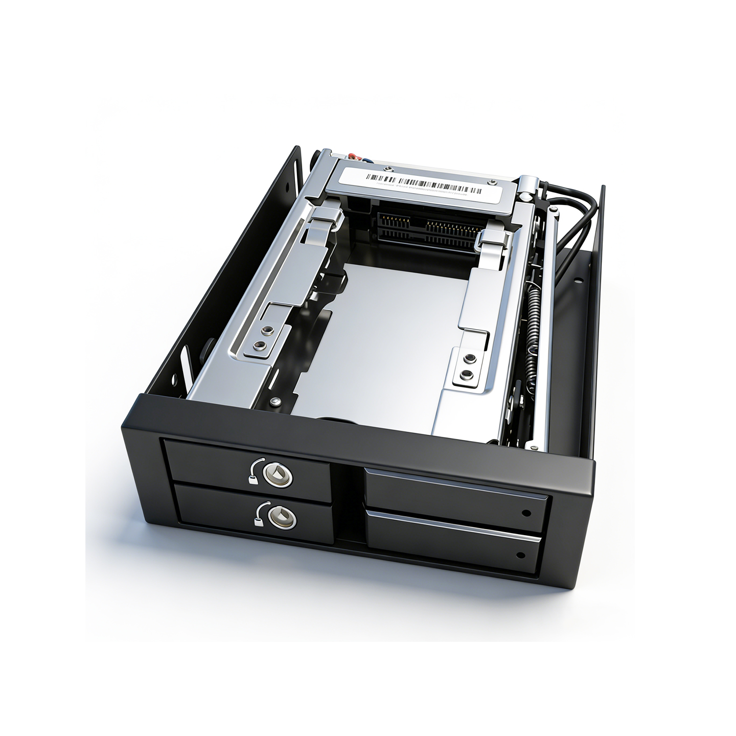 Unestech 2Bay 2.5" SATA Hot Swap 7mm SSD Mobile Rack for 3.5" Bay