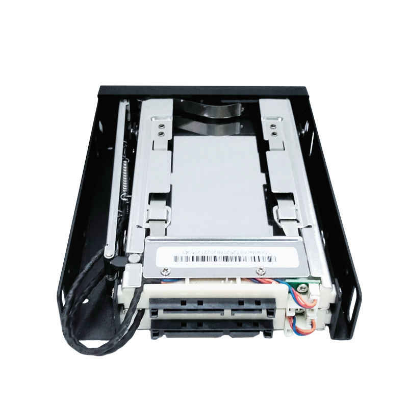 Unestech Industrial 2Bay 2,5-Zoll-SATA-Hot-Swap-HDD-SSD-Wechselrahmen, unterstützt 7-mm-Festplatte