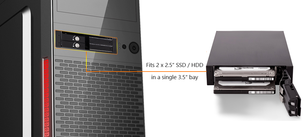 2Bay 2.5" Hdd Mobile Rack