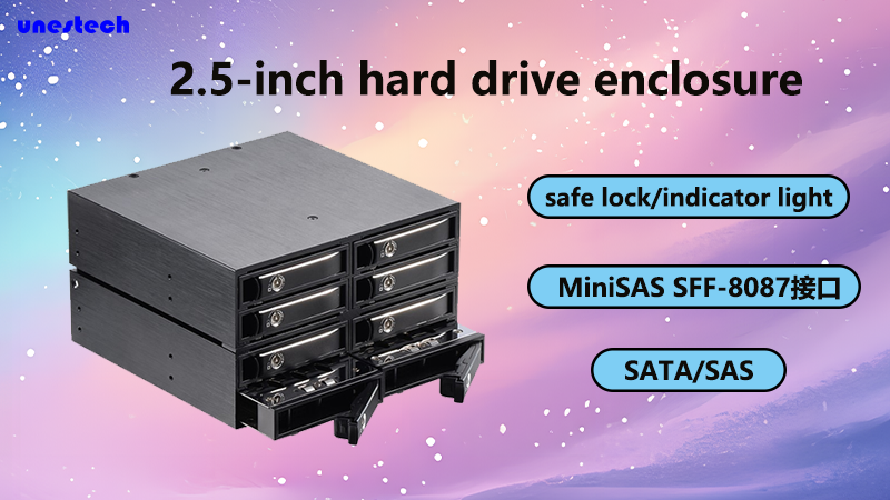 Stylish, beautiful, solid and durable eight-disk hard drive enclosure