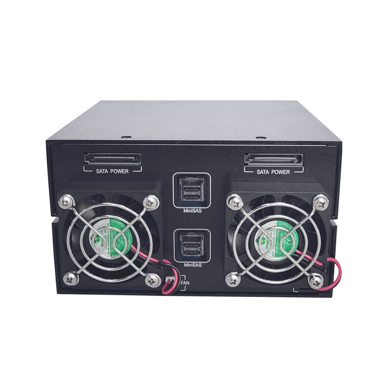 Unestech 8盘位2.5寸SATA/SAS光驱位热插拔硬盘盒 MINI-SAS HD SFF-8643