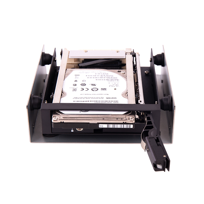 Unestech 2-Schacht-2,5-Zoll-SATA-Hot-Swap-Aluminium-SSD-Festplatten-Wechselregal ohne Einschub