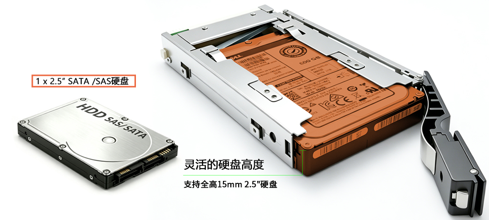 兼容 SATA / SAS