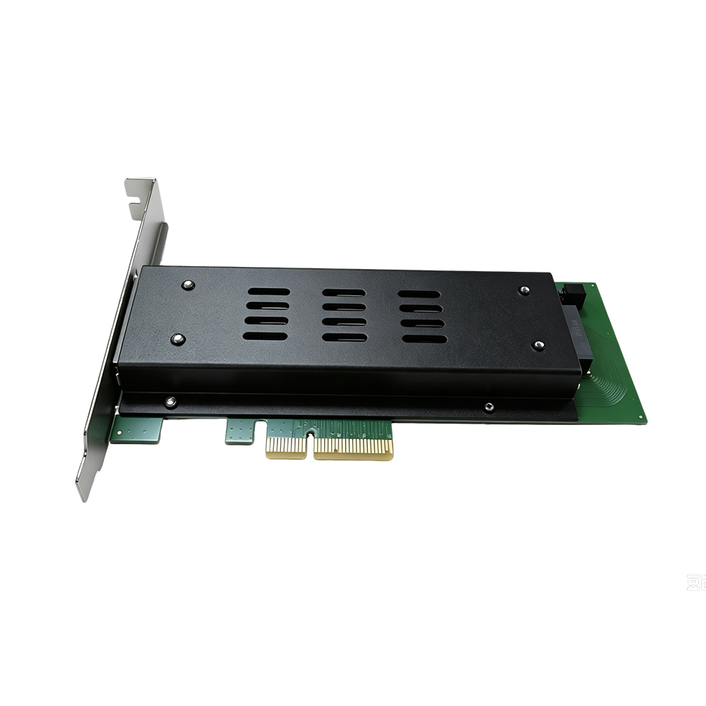Unestech 免工具安装1盘位M.2 NVMe PCIe 4.0硬盘抽取盒 适用于PCIe扩展插槽位