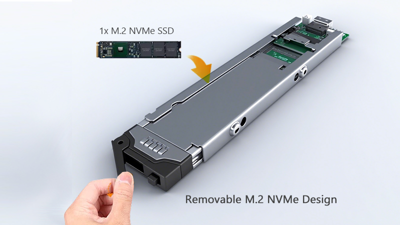 Removable M.2 NVMe SSD
