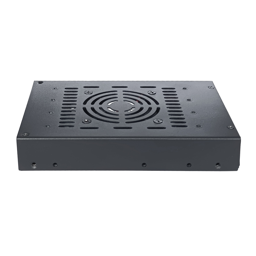 Unestech M.2 NVMe PCIe 4.0 SSD Mobiles Rack-Gehäuse für 3,5“ Laufwerksschacht (1 x SlimSAS SFF-8654 4i)