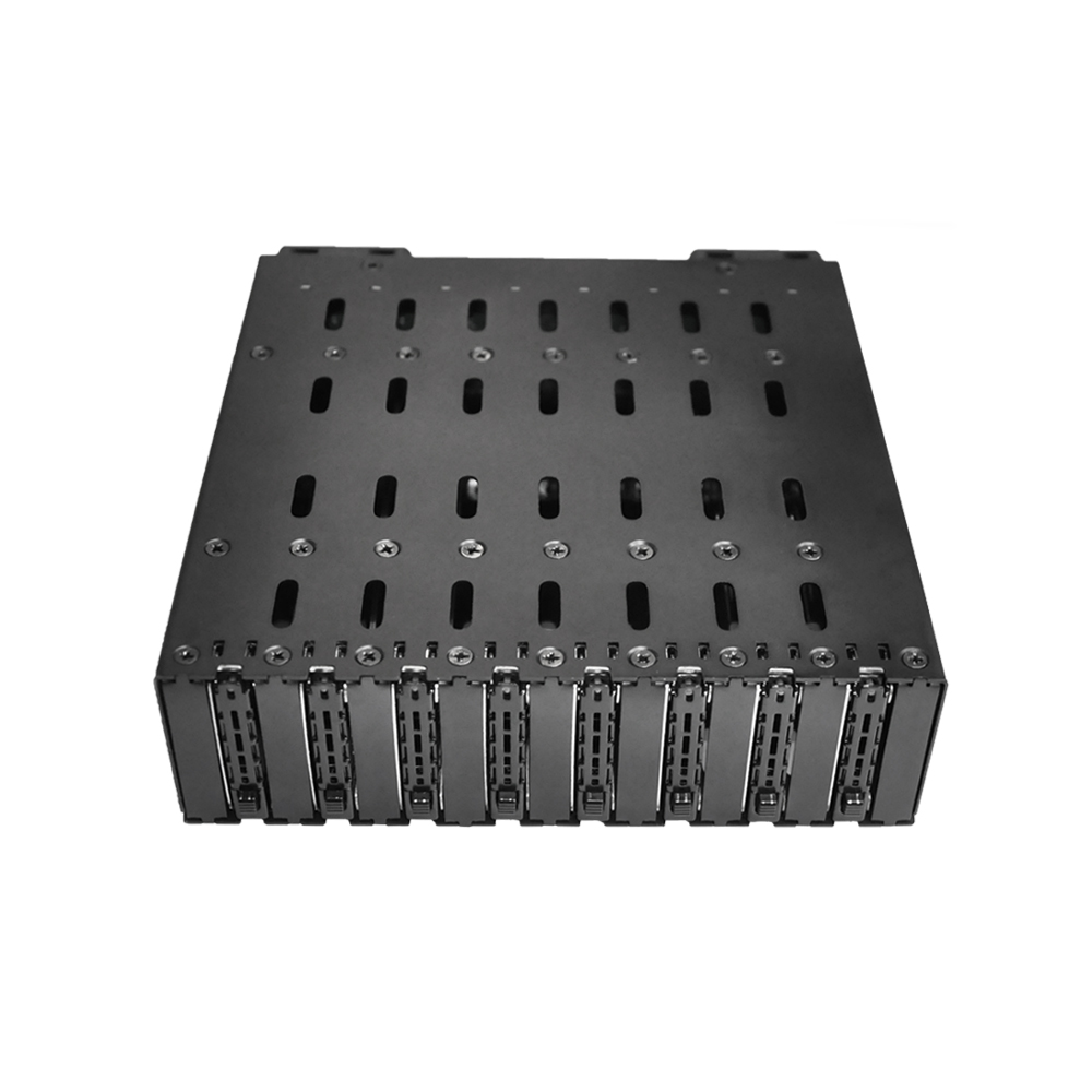 Unestech 8 Bay M.2 NVMe PCIe SSD Mobile Rack Enclosure для 5,25» дискового отсека (8 x SlimSAS SFF-8654 4i)