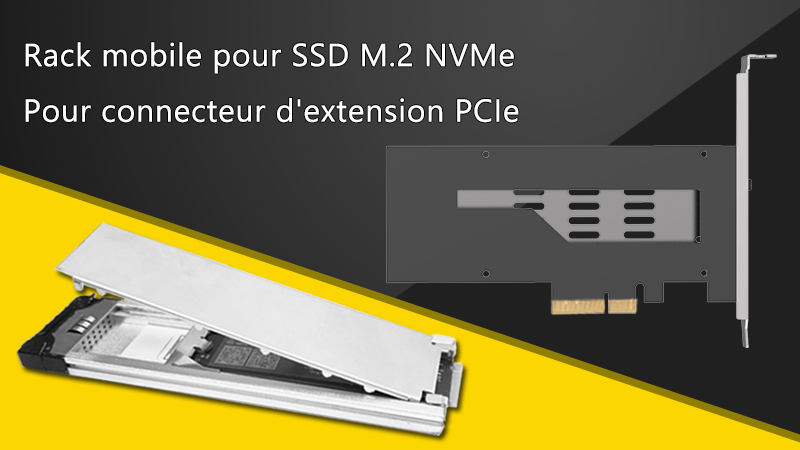 ST9310PCI : Boîtier de rack mobile pour SSD M.2 NVMe avec emplacement d'extension PCIe